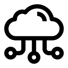 Icon Cloud Share With Style Outline