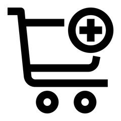 Fototapeta premium Icon Shopping Cart With Style Outline