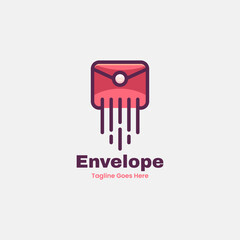 Vector Logo Illustration Envelope Simple Mascot Style