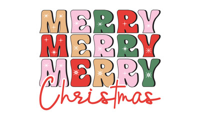 Merry christmas Retro christmas, Christmas svg, Retro Christmas svg design bundle, T shirt Calligraphy phrase for Christmas, Hand drawn lettering for Xmas greetings cards, invitations, Good for t-shir