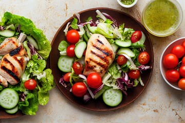 chicken salad with vegetables
