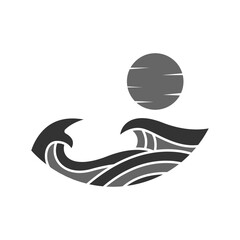 Sea wave logo icon