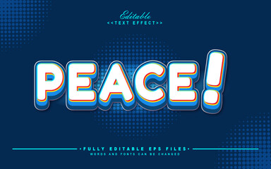 editable Peace editable text effect perfect for organization promotional tools.typhography logo