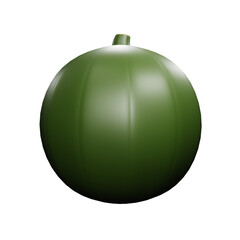 Fototapeta premium PNG 3d rendering of gem squash vegetable for your content asset needs