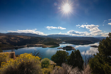 Flaming Gorge Reservoir, Green River, Vernal Utah, dam, Wyoming, Lake. 