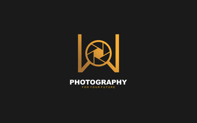 W logo photography for branding company. camera template vector illustration for your brand.