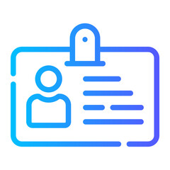 id card gradient icon