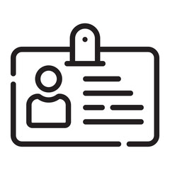 id card line icon