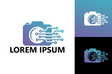 Digital camera logo template design vector