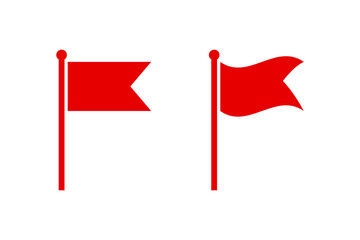 Red flag icon set