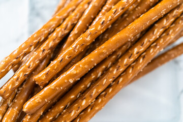 Mermaid chocolate pretzel rods