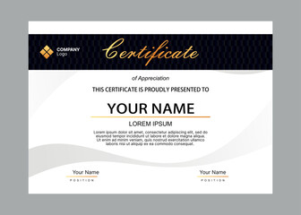 Obraz premium Luxury Minimalist Certificate Template