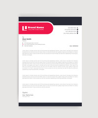 Business modern corporate letterhead design template