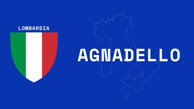 Agnadello: Illustration mit dem Ortsnamen der italienischen Stadt Agnadello in der Region Lombardia