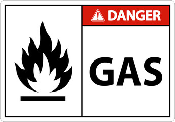 Symbol Danger Sign Gas On White Background