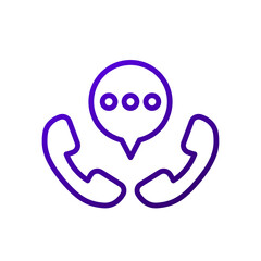 Obraz premium call, phone chat line icon on white