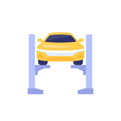 car lift or hoist icon, flat vector
