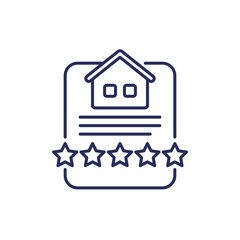 house rating line icon on white