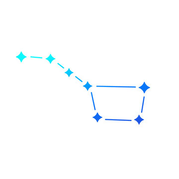 Big Dipper Constellation Icon On White