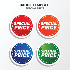Flat sale badge template collection
