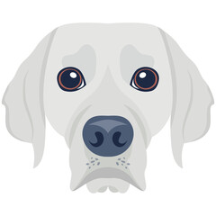 Premium flat icon design of dog 