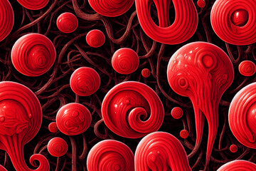 blood cells in a vein