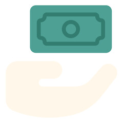 Cash back flat icon