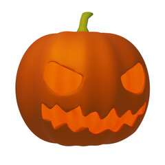 halloween pumpkin isolated on transparent background