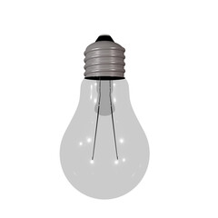 light bulb isolated on transparent background.