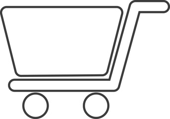 Shopping cart thin line icon, Shop icon set.