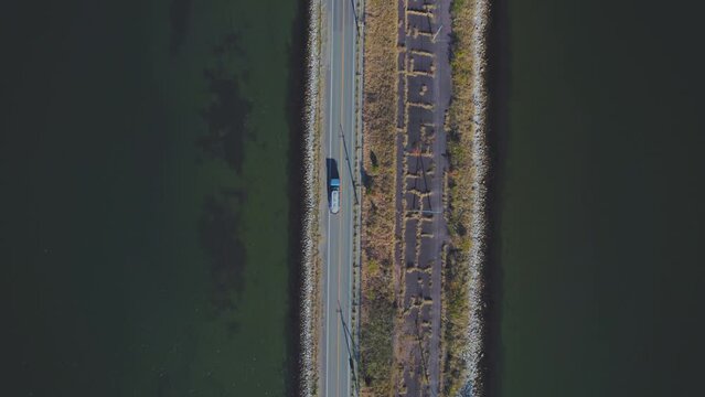 晴天の大根島　ドローン空撮