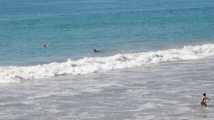 Beach next to the San Clemente Pier in Orange County, California, USA