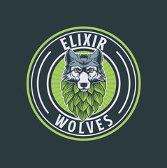 elixir wolf hoop vintage logo