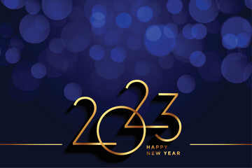 premium 2023 new year occasion background with bokeh effect