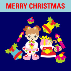 graphic artwork christmas element design for banner decorate,card and etc.