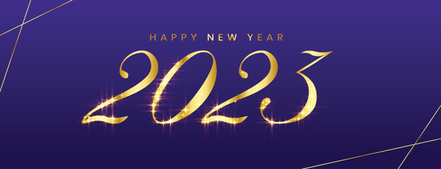 Fototapeta na wymiar ribbon style 2023 text for new year celebration banner