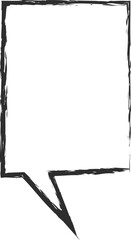 Speech bubble chalk marker vector illustration. Hand drawn chalked speech clouds for social media talk or message scribble