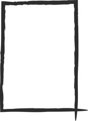 Chalk style square frame vector illustration. Hand drawn rectangle chalk borders for office presentation or school event design