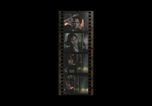 Analog Film Frame Photo Effect Mockup Template