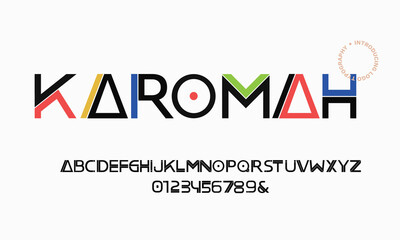 Creative modern logo alphabet fonts. Abstract typography urban sport, techno, fashion, digital, future creative logo font.  Minimal technology typography