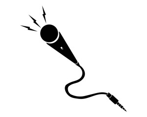 vector design of the icon of a microphone commonly used for speaking or singing that helps to amplify the user's voice