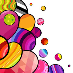 Bright paisley splash. Ethnic carnival background. Vector retro abstract ornament pattern.