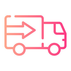 delivery truck gradient icon