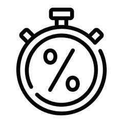 stopwatch line icon