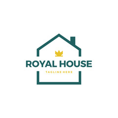 Elegant Royal House Logo design vector illustration