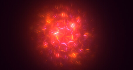 Fototapeta premium 3D rendering abstract multicolor fractal light background