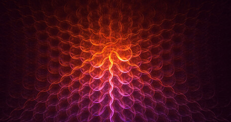 Obraz premium 3D rendering abstract multicolor fractal light background