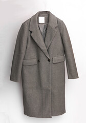 Woolen coat isolated on white background
