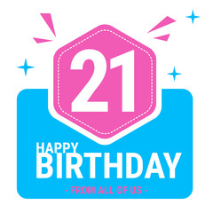 Happy Birthday vector design for greeting card, birthday card, invitation card. Composition of letters and numbers. Eps10 Vector illustration