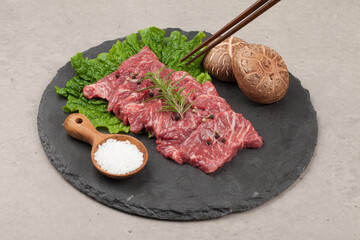 raw meat, beef, fresh, indoor, cooking, meat, food, ingredients, skirt meat, Korea,생고기,소고기,신선,실내,요리,육류,음식,음식,재료,치마살,한국,